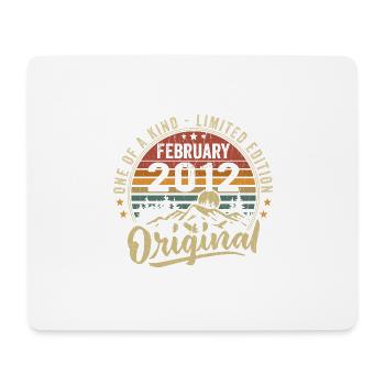 Geburtstagsgeschenk Februar 2012 Cooler Februar 2012 - Mousepad (Querformat) - Weiß - Vorne