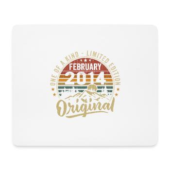 Cadeau Anniversaire Février 2014 Cool Février 2014 - Tapis de souris (format paysage) - blanc - Devant