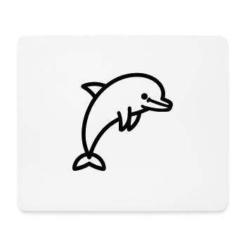 Delfin - Mousepad (Querformat) - Weiß - Vorne