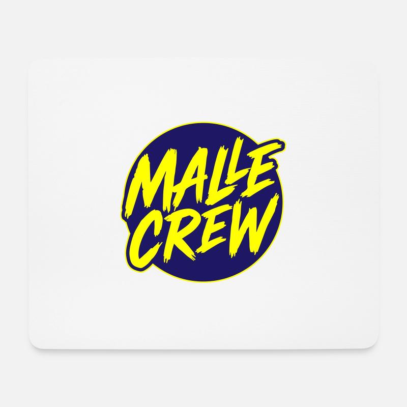 Malle Crew - Mousepad (Querformat) - Weiß