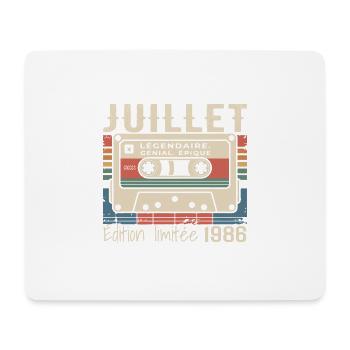 Juillet 1986 Cadeau Anniversaire Juillet 1986  - Tapis de souris (format paysage) - blanc - Devant