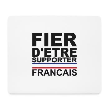 Supporter francais france Allez - Tapis de souris (format paysage) - blanc - Devant