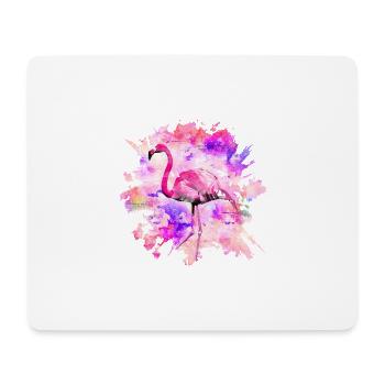Flamingo Shirt Pink Watercolor Afrika - Mousepad (Querformat) - Weiß - Vorne