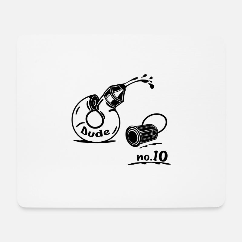 Dude no 10 - Mousepad (Querformat) - Weiß