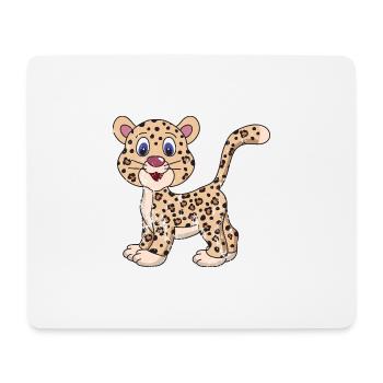 Retro Vintage Grunge Style Leopard - Mousepad (Querformat) - Weiß - Vorne