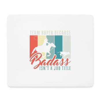Team Roping Design für Team Roper Funny Cowboy - Mousepad (Querformat) - Weiß - Vorne