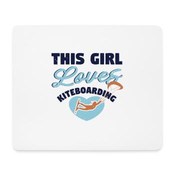 This girl loves - Mousepad (Querformat) - Weiß - Vorne
