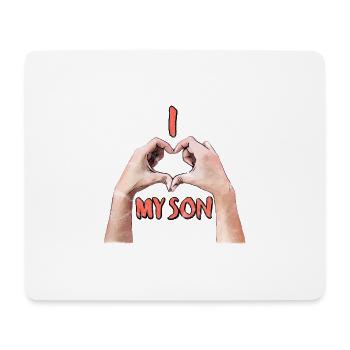 I love my son i love my son heart hands - Mouse Pad (horizontal) - white - Front