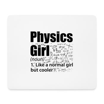 Physique filles | Physiciens Science Cadeaux - Tapis de souris (format paysage) - blanc - Devant