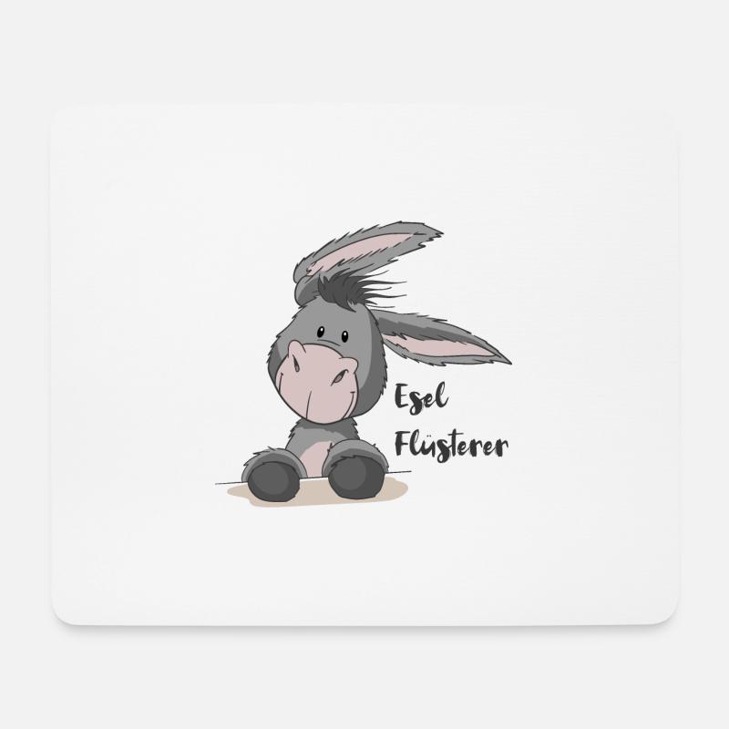 Esel Flüsterer - Mousepad (Querformat) - Weiß
