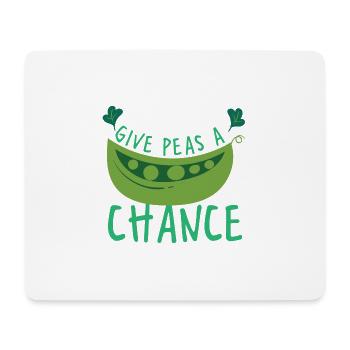 Give Peas A Chance Funny Health Food - Mousepad (Querformat) - Weiß - Vorne