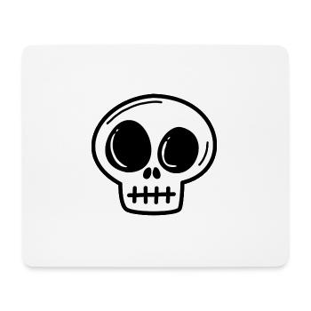 Crâne de crâne Halloween - Tapis de souris (format paysage) - blanc - Devant