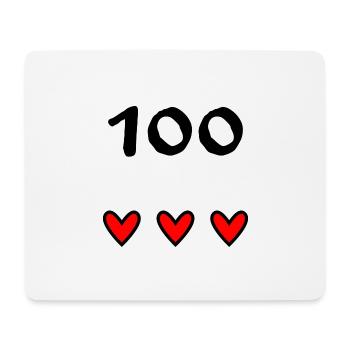100 ANS. 100e ANNIVERSAIRE. ANNIVERSAIRE 100 ANS. - Tapis de souris (format paysage) - blanc - Devant