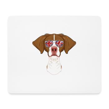 Brittany UK Sunglasses I Deutsch Flag I Union Jack - Mouse Pad (horizontal) - white - Front
