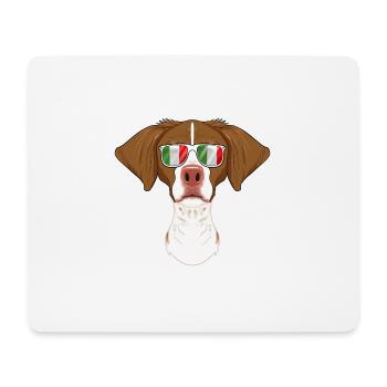 Brittany Italy Sunglasses I Italian Flag - Mouse Pad (horizontal) - white - Front
