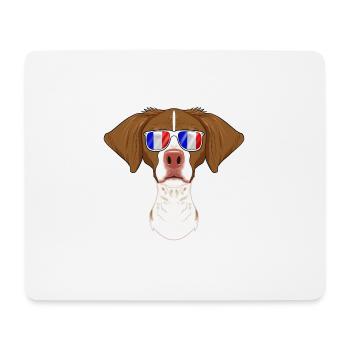 Brittany France Sunglasses I French Flag - Mouse Pad (horizontal) - white - Front