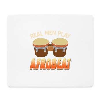 Les vrais hommes jouent à l’afrobeat Awesome Afrobeat T-Shirt - Tapis de souris (format paysage) - blanc - Devant