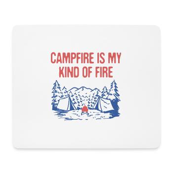 Campfire is My Kind of Fire Camping Hiking Camper - Mouse Pad (horizontal) - white - Front