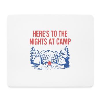 Nuits au Camp Camping Forest Camper Woods - Tapis de souris (format paysage) - blanc - Devant