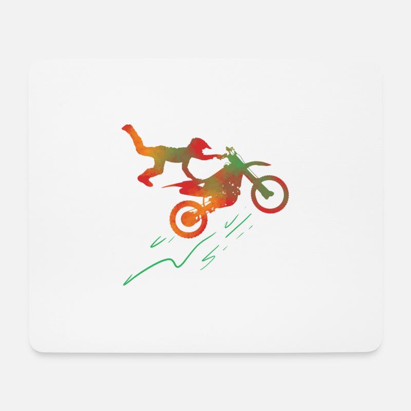 Motorcross Racer Rennfahrer Gift - Mouse Pad (horizontal) - white