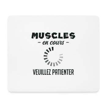 Muscles en cours de chargement - Corps de Rêve - Tapis de souris (format paysage) - blanc - Devant