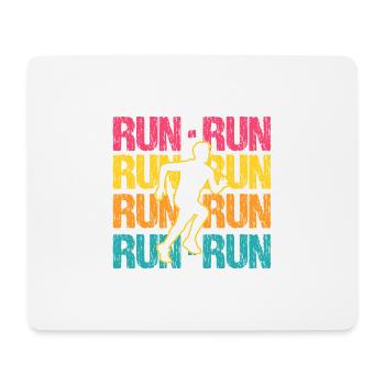 Retro Vintage RUN - RUN Awesome Running T-Shirt - Mouse Pad (horizontal) - white - Front