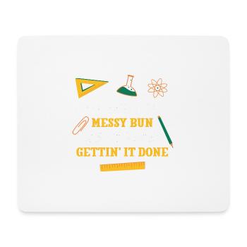 Chocolate Pudding Messy Bun Lesson Plans Funny - Mouse Pad (horizontal) - white - Front