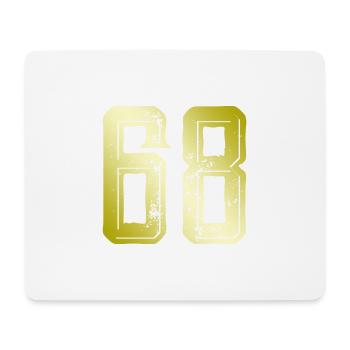 68 Zahl Symbol - Mousepad (Querformat) - Weiß - Vorne