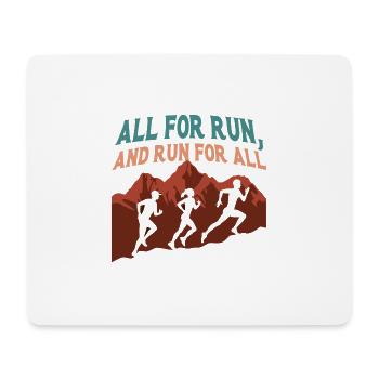 Lustiges Marathon Läufer Laufen Cross Country - Mousepad (Querformat) - Weiß - Vorne