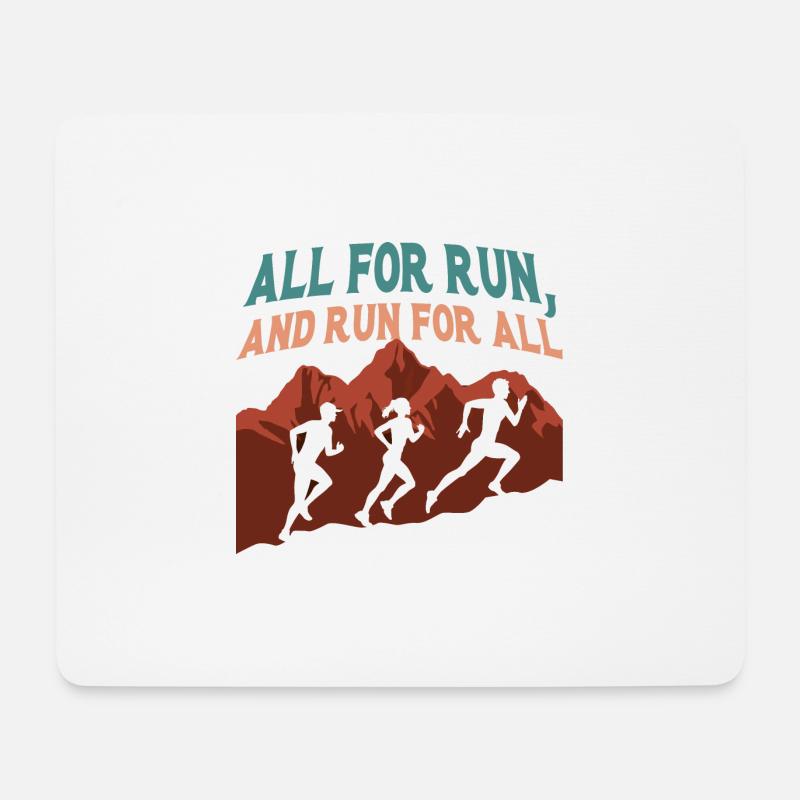 Lustiges Marathon Läufer Laufen Cross Country - Mousepad (Querformat) - Weiß