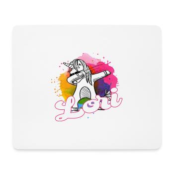 LORI - Schöner Name mit dabbing Einhorn - Mousepad (Querformat) - Weiß - Vorne