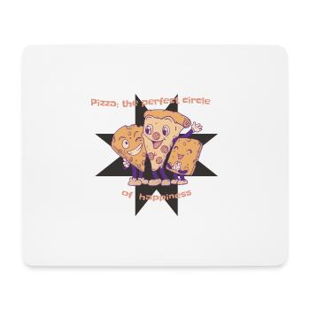Pizza The Perfect Circle Of Happiness Cheese Lover - Mouse Pad (horizontal) - white - Front