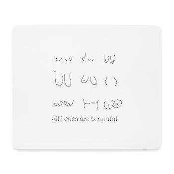 All boobs are beautiful - Mousepad (Querformat) - Weiß - Vorne