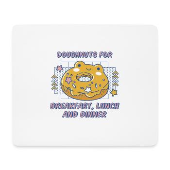 Beignets pour le petit-déjeuner Déjeuner & Dîner Beignets - Tapis de souris (format paysage) - blanc - Devant
