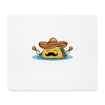 Taco Tortilla Mais Mexiko Essen I Geschenk - Mousepad (Querformat) - Weiß - Vorne