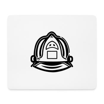 Casque de pompier - Tapis de souris (format paysage) - blanc - Devant