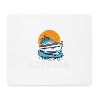 Captoon Captain Papa Pontoon King Father's Day - Mousepad (Querformat) - Weiß - Vorne