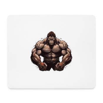 Bodybuilder Gorilla - Mousepad (Querformat) - Weiß - Vorne