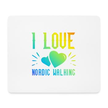 I love Nordic Walking - Mouse Pad (horizontal) - white - Front