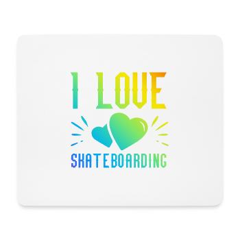 Ich Liebe Skateboard - Mousepad (Querformat) - Weiß - Vorne