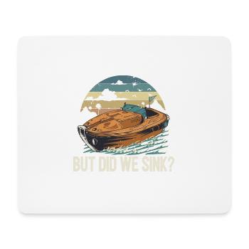 Mais avons-nous coulé drôle de bateau Capitaine Bateau à moteur - Tapis de souris (format paysage) - blanc - Devant