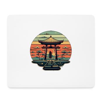 Japanischer Tempel - Mousepad (Querformat) - Weiß - Vorne