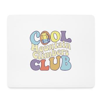 Cool Mountain Climbers Club Hiking Squad Rock - Mousepad (Querformat) - Weiß - Vorne