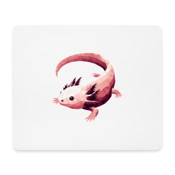 Axolotl polygon pink mexican amphibian - Mouse Pad (horizontal) - white - Front