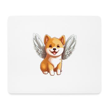 Süßer Shiba Inu-Engel im Comic-Stil - perfekt für - Mousepad (Querformat) - Weiß - Vorne