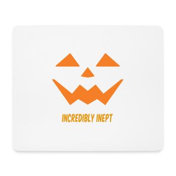 Citrouille d’Halloween Jack O Lanterne Citrouille effrayante - Tapis de souris (format paysage) - blanc - Devant