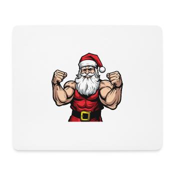 Santa Claus Muscles Gym Santa - Mouse Pad (horizontal) - white - Front