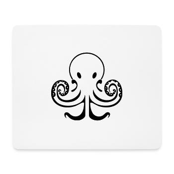 Krake - Mousepad (Querformat) - Weiß - Vorne