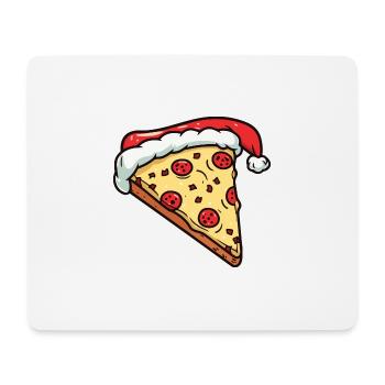 Pizza Noël Bande Dessinée - Tapis de souris (format paysage) - blanc - Devant