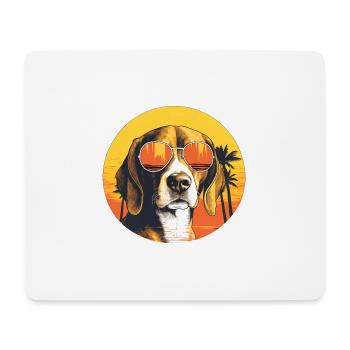Beagle 2 - Tapis de souris (format paysage) - blanc - Devant